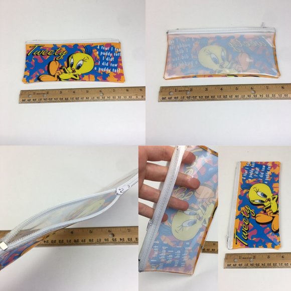 Tweety Bird Bubble Bath Bottle‎ Vinyl Zippered Pencil Case Small Lady Bug Plush - Picture 5 of 9